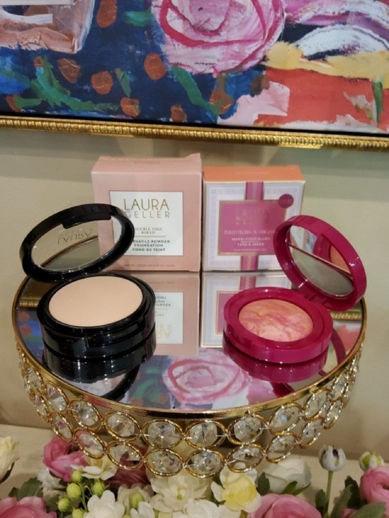 Laura Geller Other - NIB Laura Geller 2 Compacts Porcelin Powder Foundation & Skyline Sunset Blush